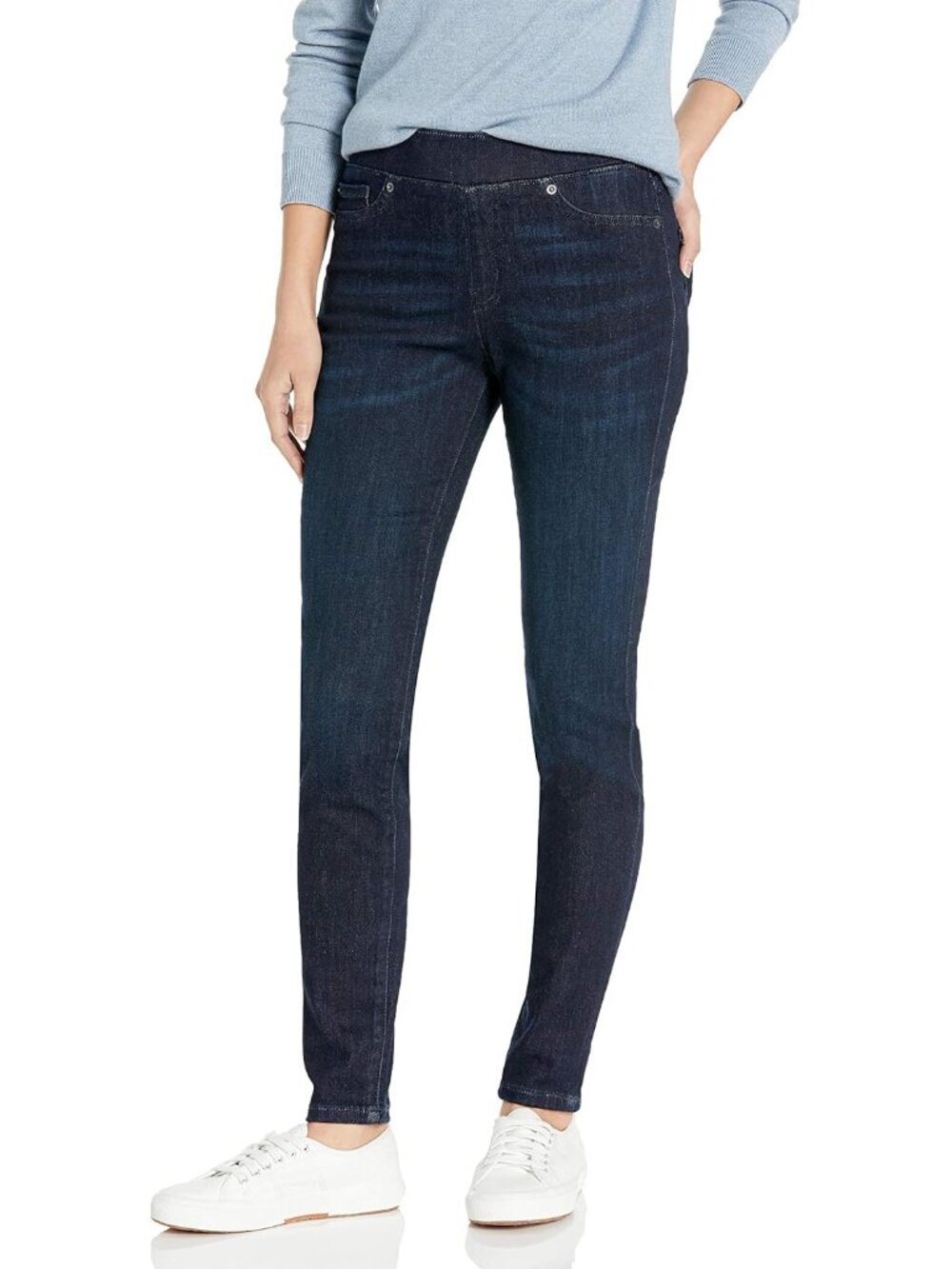 Women's Skinny Fit Mid-Rise Stretch Pull-On Jegging with Pockets - Discontinued